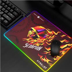 CYBEART Scorpion-Mortal Kombat RGB Gaming Mouse Pad(Large-450x350mm)