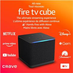 Amazon Fire TV Cube, Hands-free streaming device with Alexa, Wi-Fi 6E, 4K Ultra HD - (B09BZVX3J7)