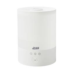 iCan 2.5L Home Desktop Humidifier with Wifi/Touch Control, RGB Light, Shaped Ring Design, Easy to Clean, White.