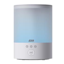 iCan 2.5L Home Desktop Humidifier with Wifi/Touch Control, RGB Light, Shaped Ring Design, Easy to Clean, White.