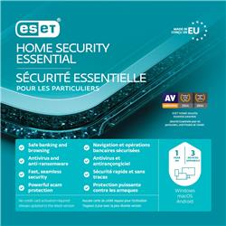 ESET Home Security Essential, 1 Year, 3 Devices, Retail Box