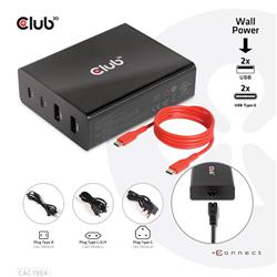 CLUB3D Power Charger up to 112W, 4 ports, 2x USB Type-A 2x Type-C