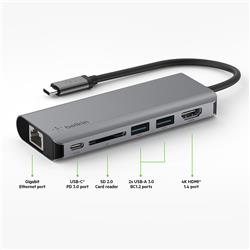 Belkin 6-in-1 USB-C Multiport Adapter(Open Box)