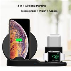 iCAN 3-in-1 Wireless Fast Charger for Apple iPhone/iWatch/Airpod(Open Box)