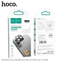 HOCO 3D Metal frame flexible lens film for iPhone Pro Max 12 6.7" (A18