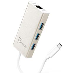 J5CREATE JCH471 USB Type-C Gigabit Ethernet & HUB Multi Adapter