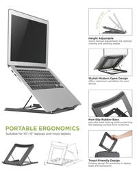 Brateck LPS01-2 10''-15'' Economy Height Adjustable Laptop and Tablet Stand.