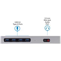 StarTech (DK30A2DH) USB-C / USB 3.0 Docking Station - Universal Laptop Docking Station - Dual 4K - Dual HDMI, Dual DP, HDMI & D