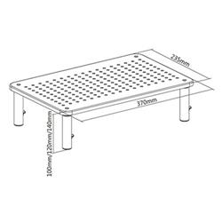 Brateck STB-081 Steel Monitor and Laptop Stand Fit 13"-32" for Home/Office, Gaming Units or Peripherals.