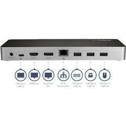 StarTech Dual Monitor USB C Dock - 60W Power Delivery - 4K DP / HDMI - Mac / Windows - Laptop Docking Station - USB C Docking S