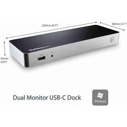 Station d'accueil USB-C à double moniteur STARTECH