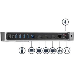 Startech Triple-Monitor USB 3.0 Docking Station - 1x HDMI - 2x DisplayPort (USB3DOCKH2DP)