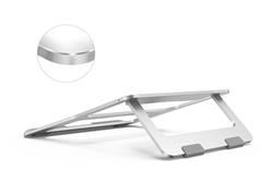 iCan Z12-S Portable Aluminum Foldable Laptop and Tablet Stand, Silver.(Open Box)