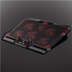 iCAN USB Six High-Speed RGB Fans Cooling Pad, Up to 17'', Black