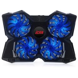 iCan USB Four High-Speed Blue Lighting Fans Cooling Pad, Up to 17''