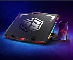 iCAN Gaming Notebook Cooler with Phone Holder, 6 Fans, Up to 17"