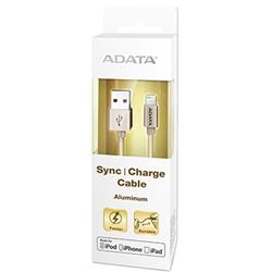 ADATA Sync & Charge Lightning Nylon Braided Cable Aluminum 3.28Ft Gold