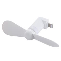 BENKS Mini Portable Dock Fan with Lighting connector White