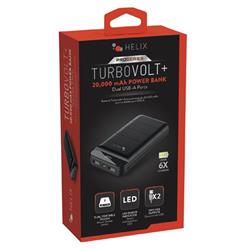 HELIX TurboVolt+ Power Bank 20,000 mAh USB-C Black