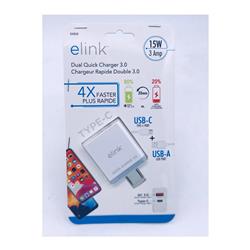 Elink Type-C charger Dual USB & USB-C