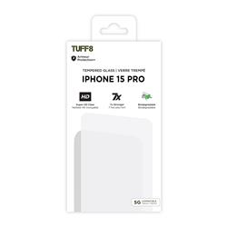 iPhone 15 Pro - TUFF8 Tempered Glass with Installation Kit