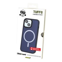 iPhone 15 Plus / 14 Plus - TUFF8 Glide Guard Rugged Back Case (Midnight Blue)