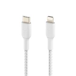 Belkin Braided USB-C to Lightning Cable (2m / 6.6ft) (CAA004bt2MWH)(Open Box)