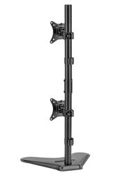 Brateck 17"-32" Vertical Dual-Monitor Steel Articulating Monitor Mount | Vesa 100x100,75x75 | Max Load 9KG Per Arm | Matte Blac