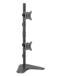 Brateck 17"-32" Vertical Dual-Monitor Steel Articulating Monitor Mount | Vesa 100x100,75x75 | Max Load 9KG Per Arm | Matte Blac