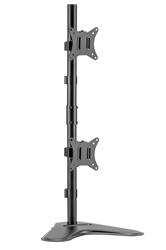 Brateck 17"-32" Vertical Dual-Monitor Steel Articulating Monitor Mount | Vesa 100x100,75x75 | Max Load 9KG Per Arm | Matte Blac