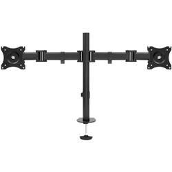 Mount-It! MI-1752  Full Motion Dual Monitor Desk Mount screens 13" - 27" and supports up to 17.6 lbs on each arm- Black