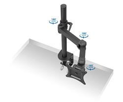 Mount-It! MI-751 Single Arm Articulating Monitor Desk Mount, compatible with screens from 13" - 27"