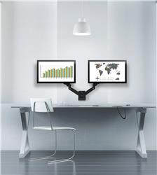 Mount-It! MI-766 Dual Arm Monitor Wall Mount, supports monitors with 75 x 75 and 100 x 100 VESA patterns and screens up to 27"