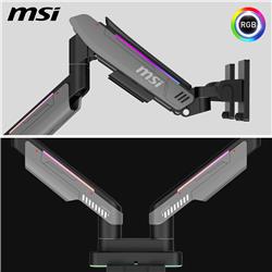 MSI MPG MT201DR - RGB Dual Monitor Stand Arms, Supports 17-35" Screen and 44Ibs, VESA Compatible, Adjustable Heavy Duty Gas Spr