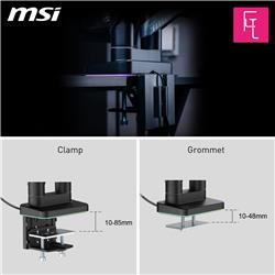 MSI MPG MT201DR - RGB Dual Monitor Stand Arms, Supports 17-35" Screen and 44Ibs, VESA Compatible, Adjustable Heavy Duty Gas Spr