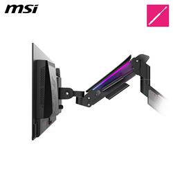 MSI MPG MT201R - RGB Single Monitor Stand Arm,  Supports 17-49" Screen and 44 lbs, VESA Compatible, Adjustable Heavy Duty Gas S