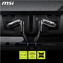 MSI MPG MT201R - RGB Single Monitor Stand Arm,  Supports 17-49" Screen and 44 lbs, VESA Compatible, Adjustable Heavy Duty Gas S