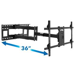 Mount-It! MI-392 Dual Arm TV Wall Mount with Extra Long Extension, fits TVs with VESA pattern from 100x100mm to 800x400mm, scre