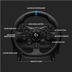 LOGITECH (G923) - Volant de course + pédales pour PS5/PS4/PC