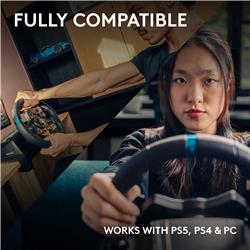 LOGITECH (G923) - Volant de course + pédales pour PS5/PS4/PC