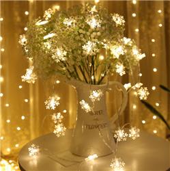 iCAN Indoor Snowflake LED Light chain 120cm long  with 10 LED snowflake in warm white LED - Battery Powered(Open Box)