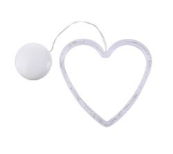 iCAN Indoor Window Hanging Light - with 8 LED warm white LED (Heart Shape) - Battery Powered