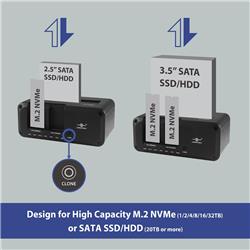 Vantec NexStar JX, USB 3.2 Gen 2x1, Triple Bay Dock
