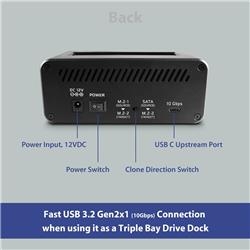 Vantec NexStar JX, USB 3.2 Gen 2x1, Triple Bay Dock