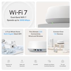 TP-Link (Deco BE25) BE5000 Whole Home Mesh Wi-Fi 7 System (3-Pack)