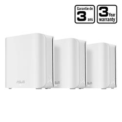 ASUS ZenWiFi BE3600(W-3-PK) BE3600 Dual Band Wi-Fi 7 Wireless Mesh System, AiMesh Extendable Router, 3600 Mbps, Coverage up to 6500 sq. ft. (3pk), Dual 2.5G Ports, Up to 3 SSIDs for IoT Devices, Parental Controls & VPNs, Advanced Network Security