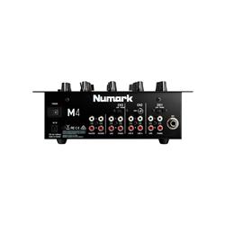 NUMARK M4 (Black) | Professional Three-Channel Scratch Mixer with 3-Band EQ per Channel | Replaceable Crossfader with Reverse &