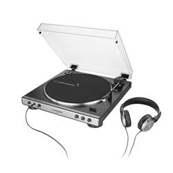 AUDIO TECHNICA AT-LP60XHP Fully Automatic Belt-Drive Turntable with ATH-250AV Headphones