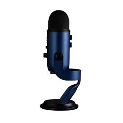 BLUE Yeti Microphone (Midnight Blue) | 16-Bit/48 kHz Resolution | 4 Selectable Polar Patterns | 1/8" Headphone Monitoring Jack