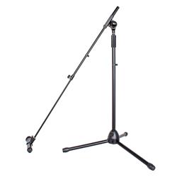 iCAN One-hand Adjustable Clutch Microphone Stand, Black - MS126(Open Box)